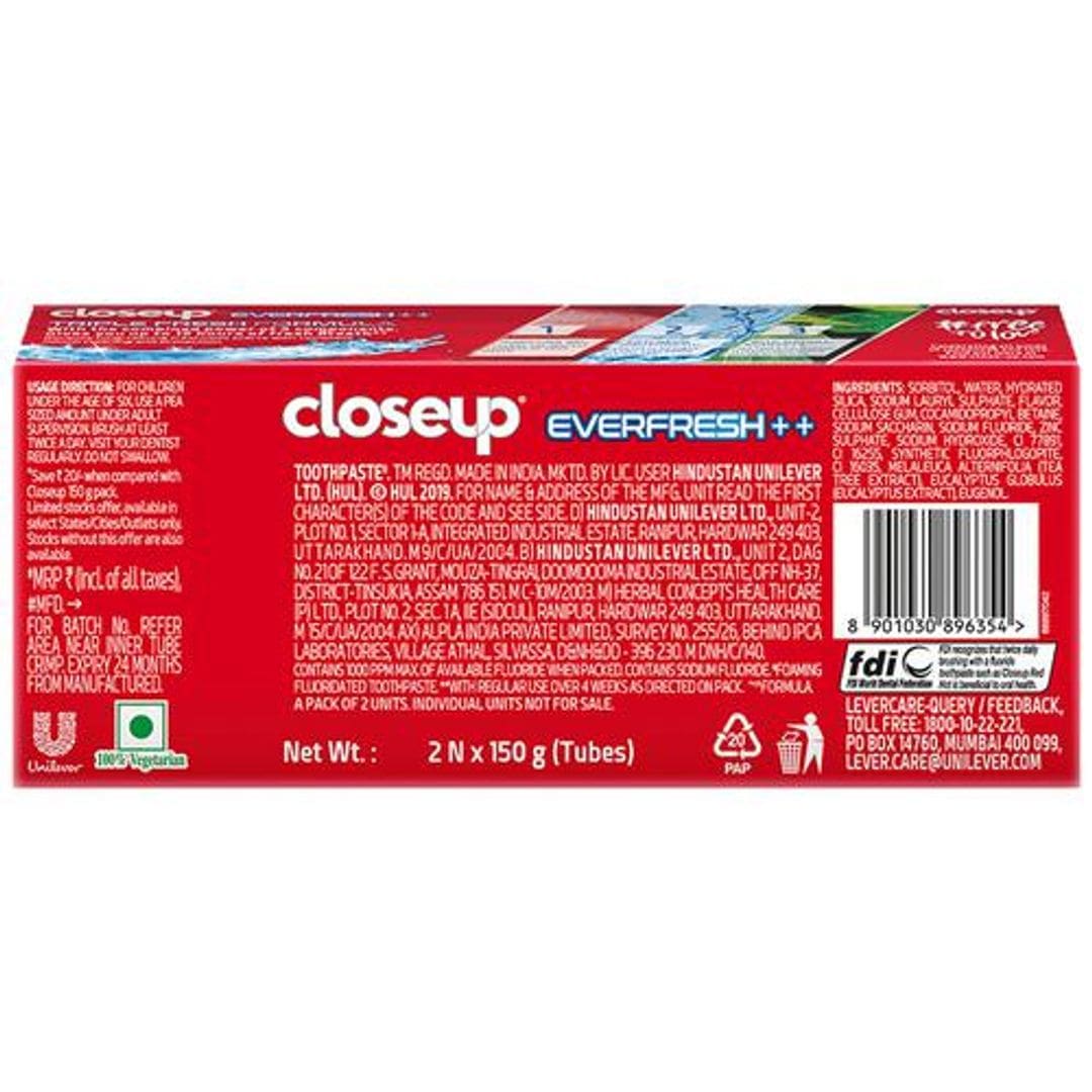 Close Up Closeup Everfresh Red Toothpaste Hot, 150 gm (Pack of 2) - Image 2