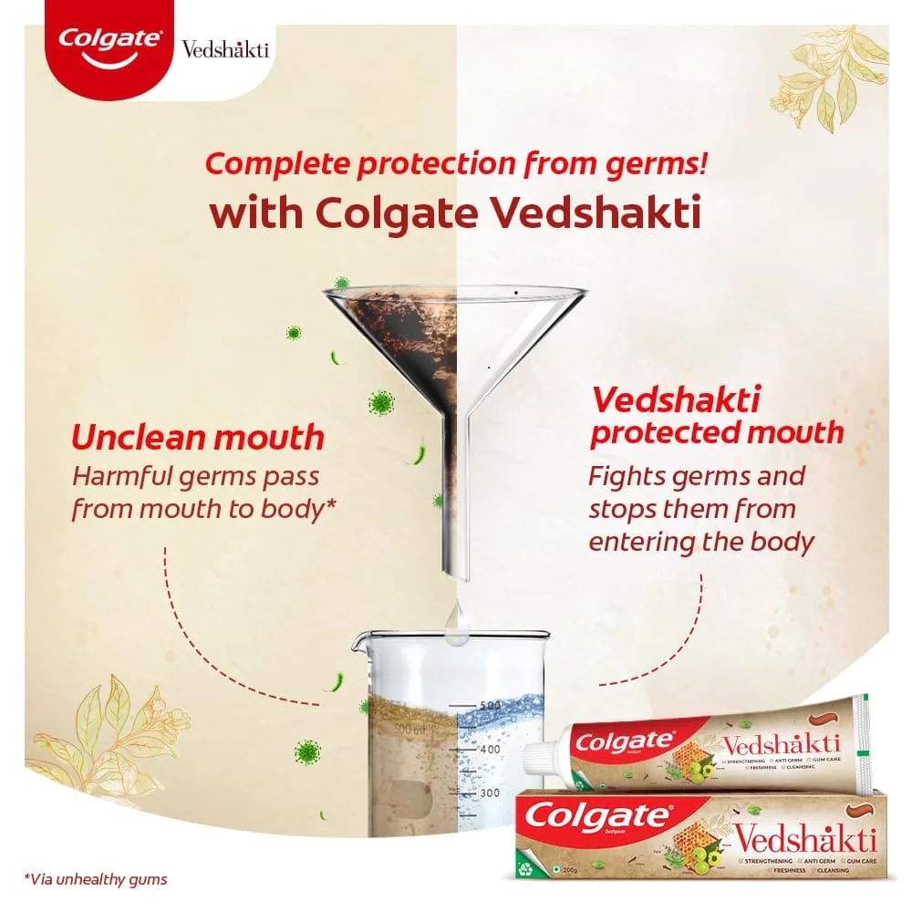 Colgate Vedshakti Toothpaste, 140g - Image 2