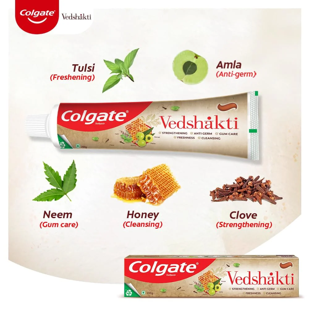 Colgate Vedshakti Toothpaste, 140g - Image 3