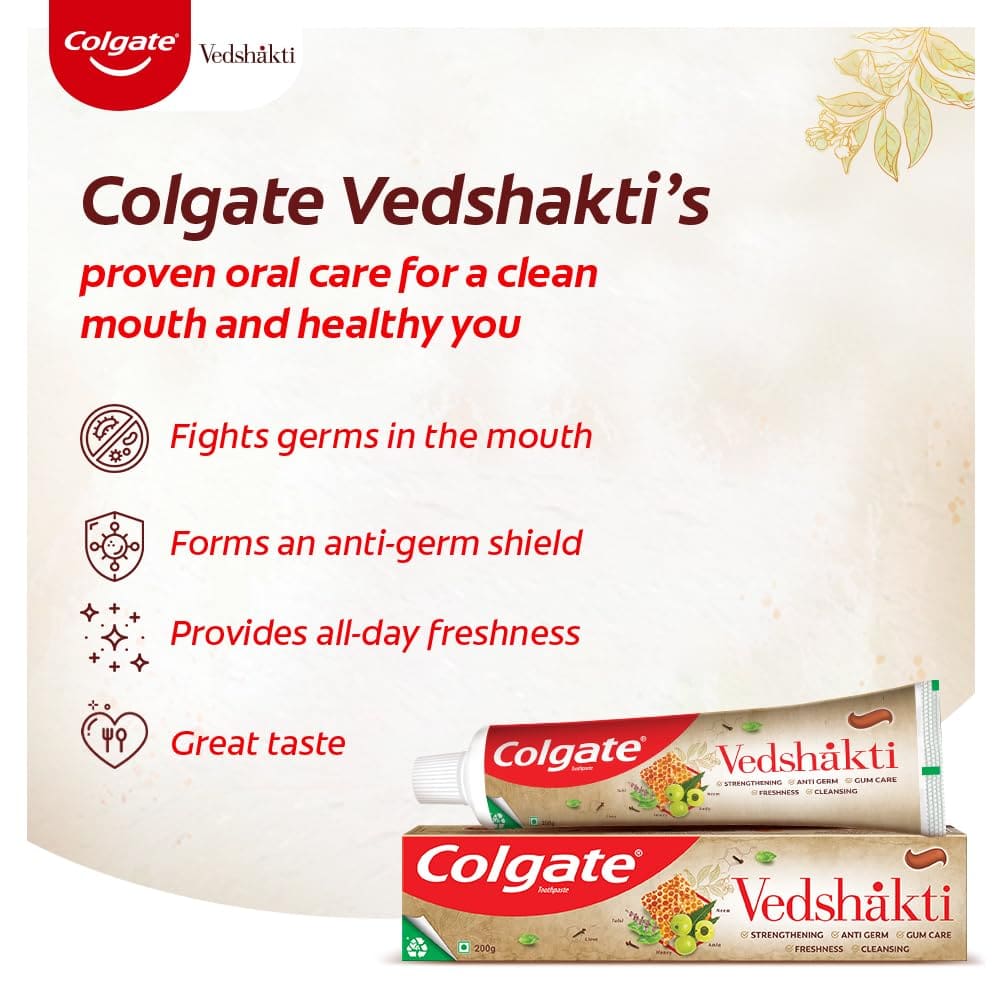 Colgate Vedshakti Toothpaste, 140g - Image 4