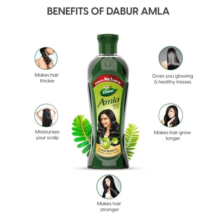Dabur Amla Hair Oil, 450ml - Image 3