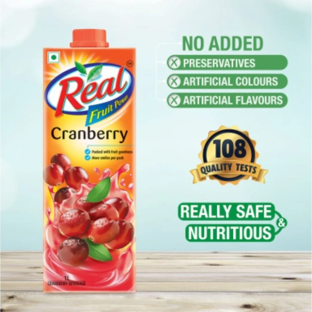 DABUR Real Fruit Power Cranberry, 1L - Image 3