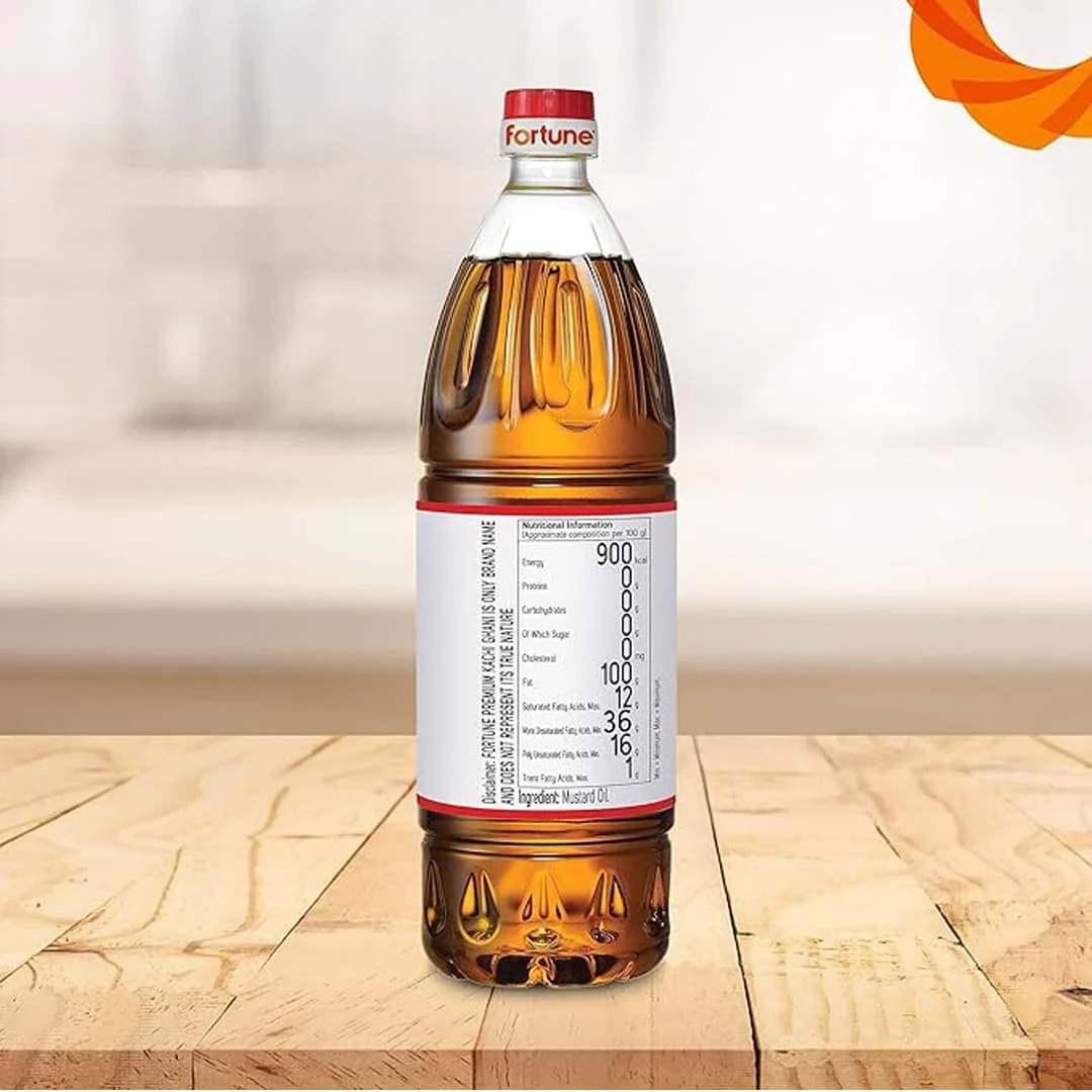 Fortune Premium Kachi Ghani Pure Mustard Oil, 1L - Image 3
