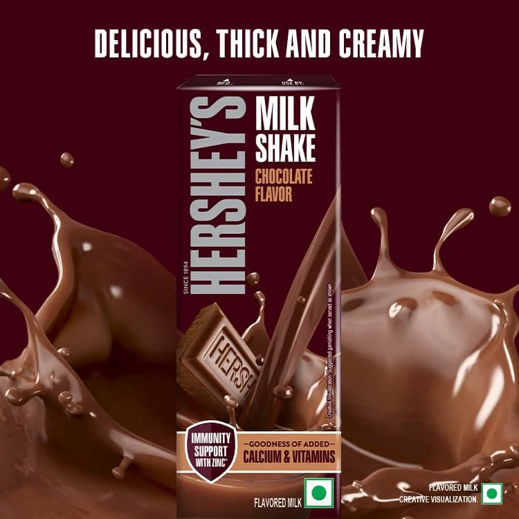 Hershey's Chocolate Flavored Milkshake, 180ml - Image 3