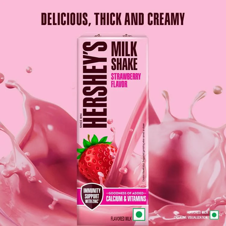 Hershey's Strawberry Flavored Milkshake, 180ml - Image 3