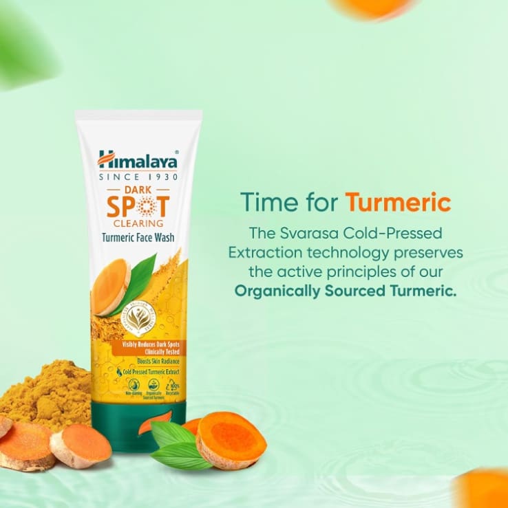 Himalaya Dark Spot Clearing Turmeric Face Wash, 100ml - Image 3