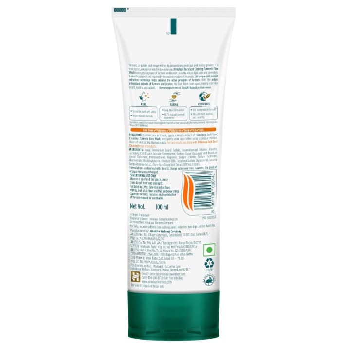 Himalaya Dark Spot Clearing Turmeric Face Wash, 100ml - Image 4