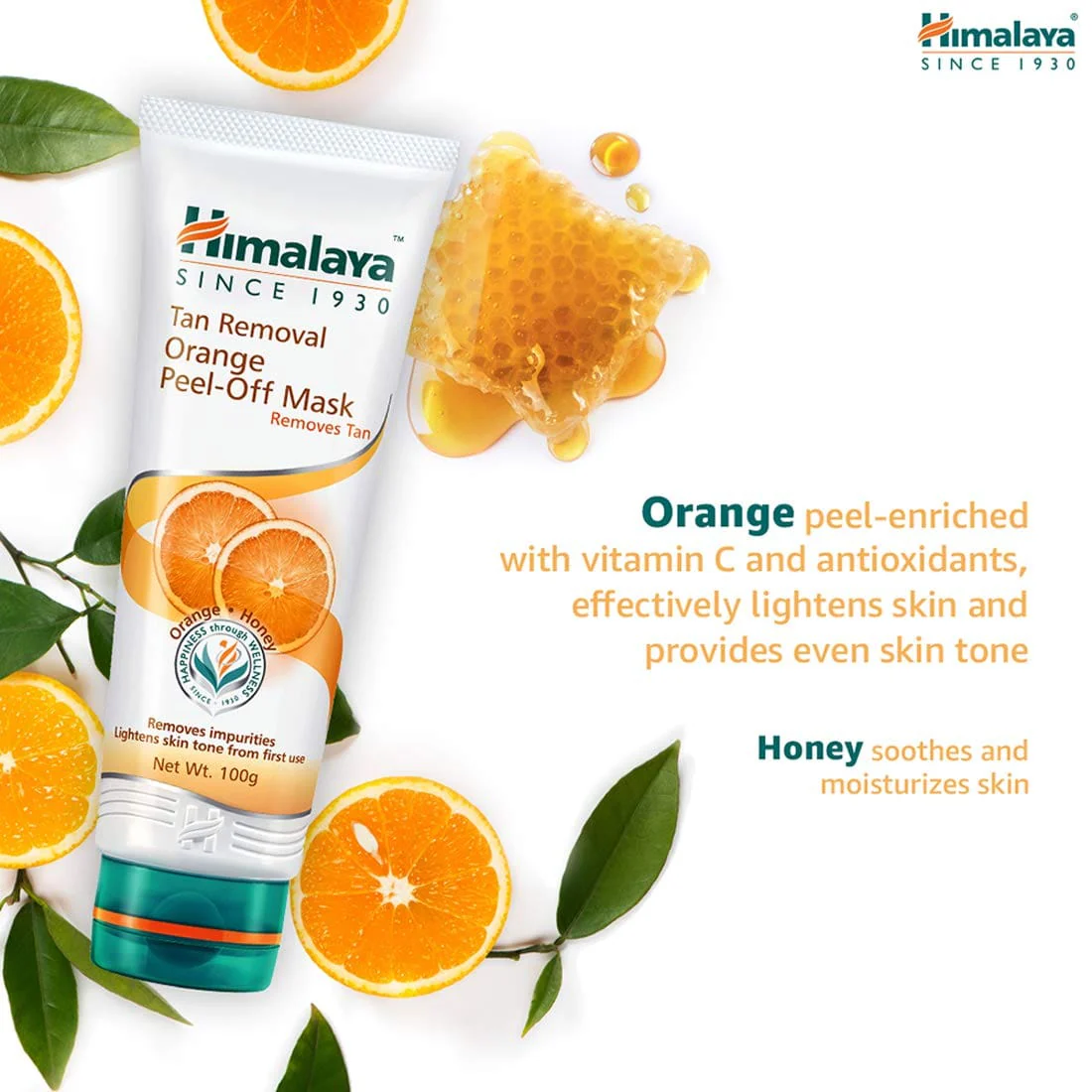 Himalaya Tan Removal Orange Peel-Off Mask, 100G - Image 3
