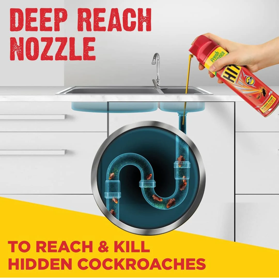 HIT Crawling Insect Killer – Cockroach Killer Spray, 625ml - Image 3