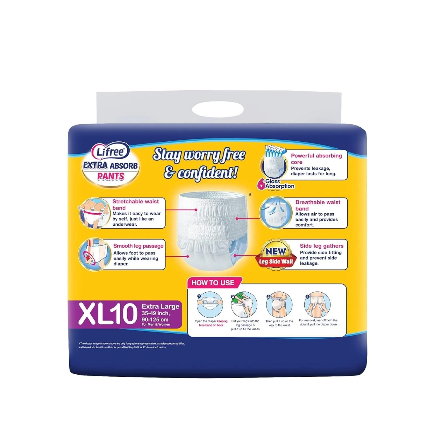 Lifree Extra Absorb Pants Unisex (XL), 10 Count - Image 2