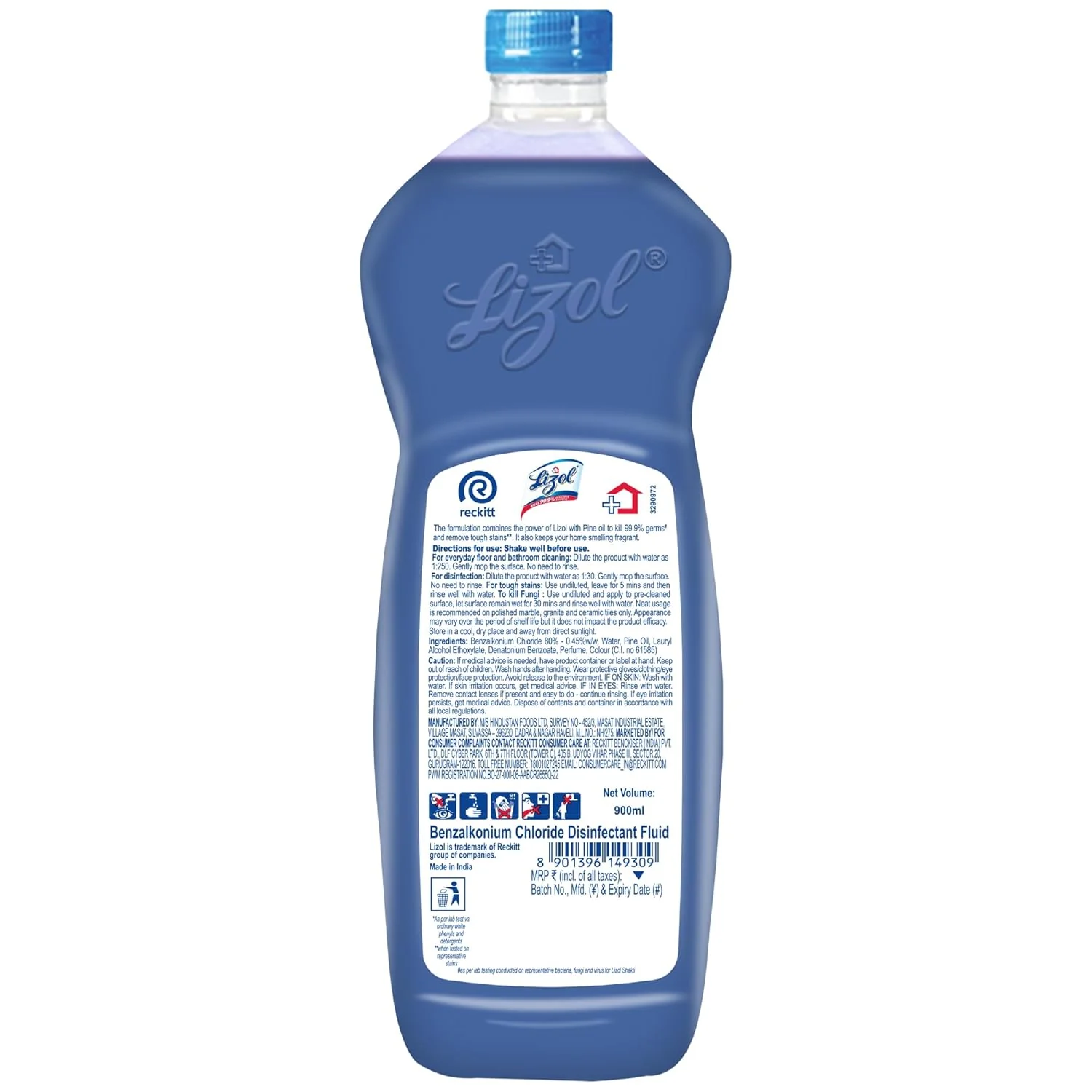 Lizol Shakti, Aqua Fresh, 450ml - Image 2