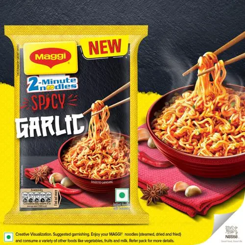 Maggi 2-Minute Spicy Garlic Noodles, 62 gm - Image 3