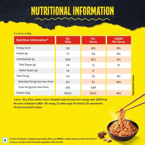 Maggi 2-Minute Spicy Garlic Noodles, 62 gm - Image 4