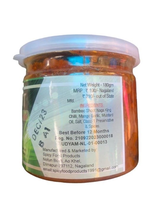Naga Bamboo Shoot Pickle, 180g - Image 3