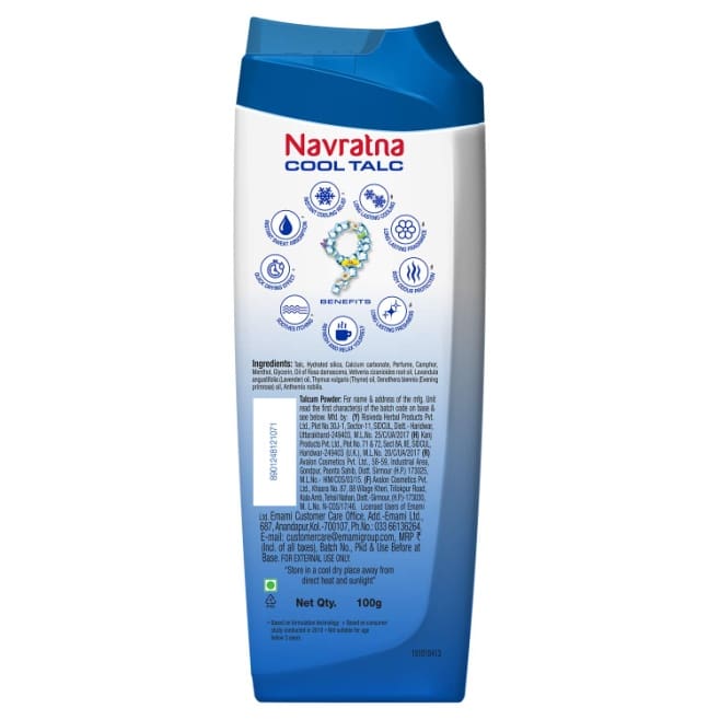 Navaratna Mint Fresh Talc, 100gm - Image 3