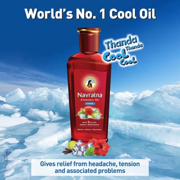 Navratna Ayurvedic Cool Oil, 45ml - Image 2