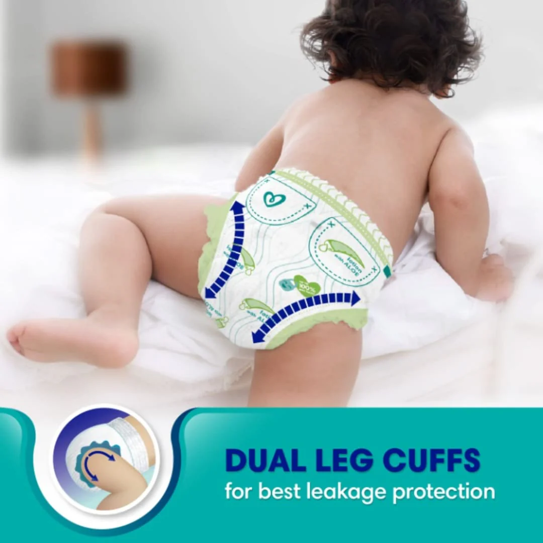 Pampers All round Protection Pants, Medium size baby diapers (MD), 22 Count, Anti Rash diapers, Lotion with Aloe Vera - Image 2